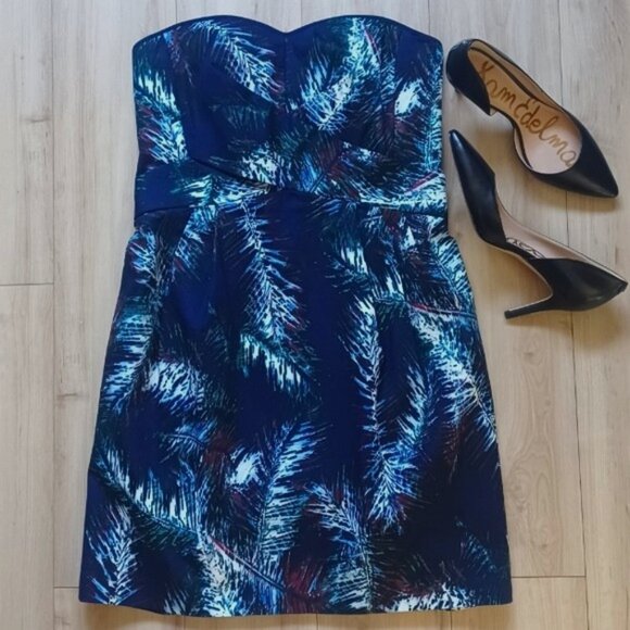 Club Monaco Nelly Palm Print Mini Dress 6 NWT - Picture 2 of 14